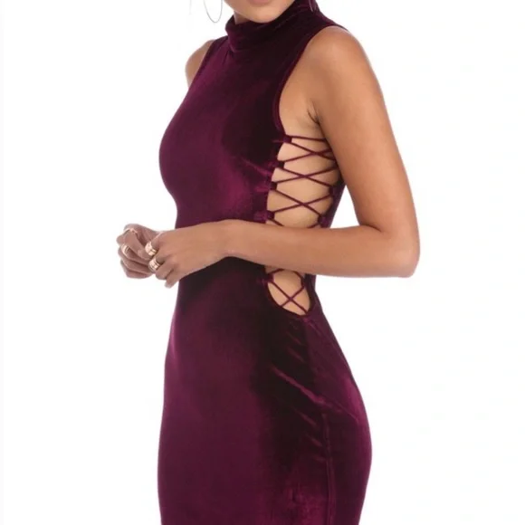 burgundy velvet dress windsor Burgundy velvet short prom dress, Burgundy homecoming dress Custom Size / Custom Color main image 1